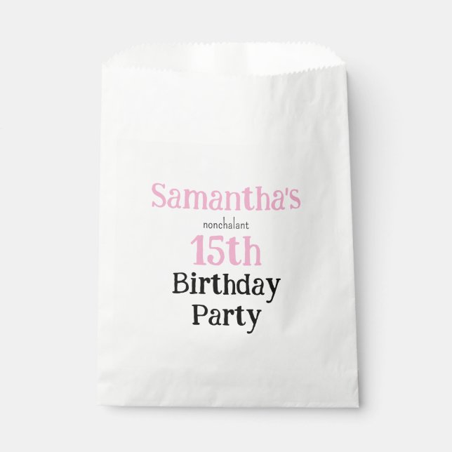 Teen Nonchalant Birthday Party Invitation Geschenktütchen (Vorderseite)