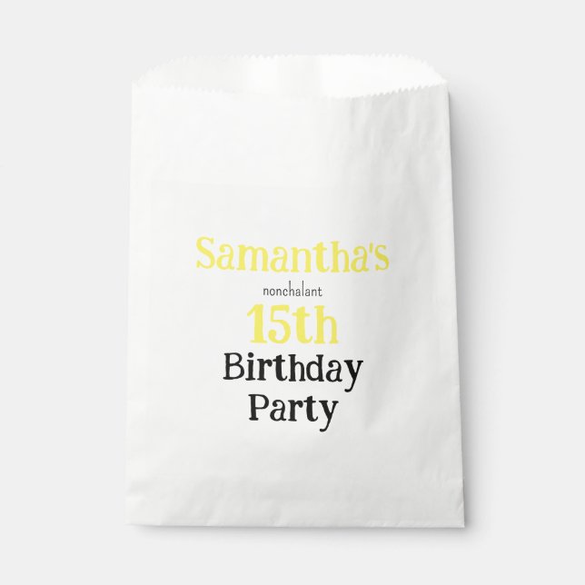 Teen Nonchalant Birthday Party Invitation Geschenktütchen (Vorderseite)