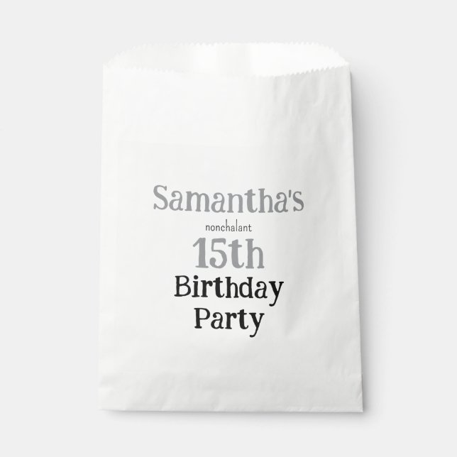 Teen Nonchalant Birthday Party Invitation Geschenktütchen (Vorderseite)
