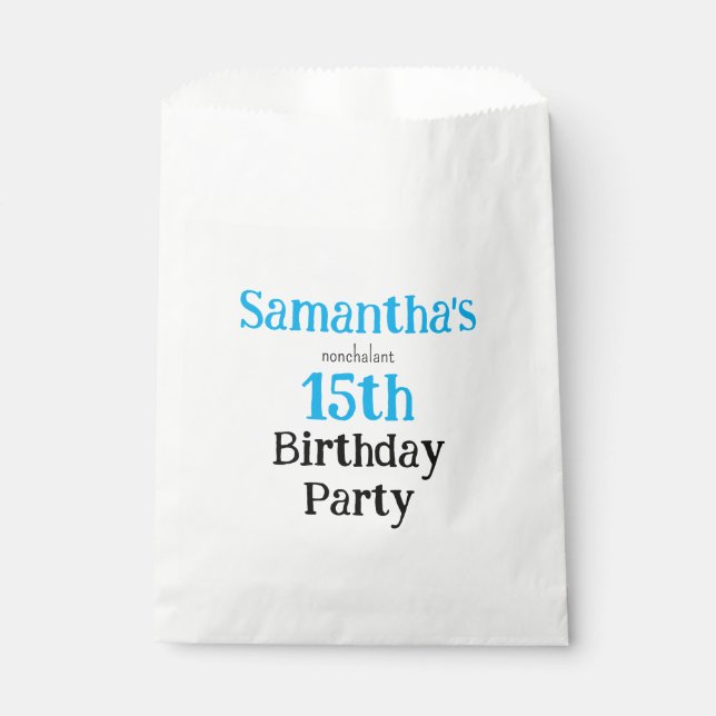 Teen Nonchalant Birthday Party Invitation Geschenktütchen (Vorderseite)