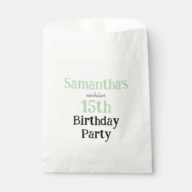 Teen Nonchalant Birthday Party Invitation Geschenktütchen (Vorderseite)