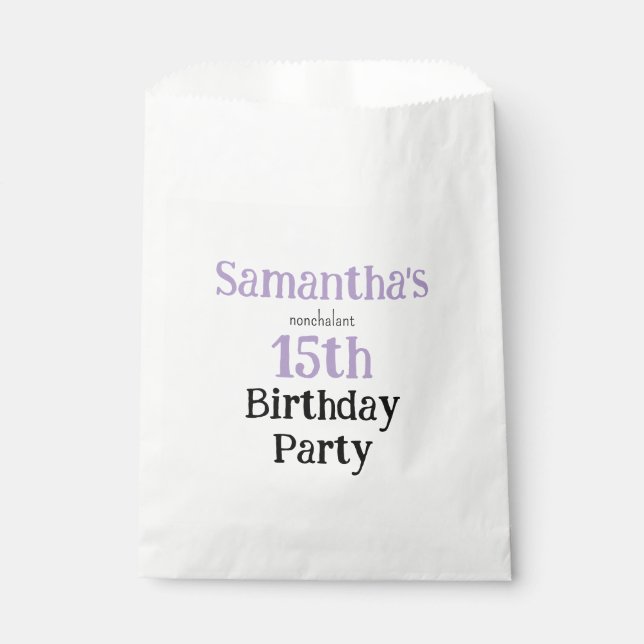 Teen Nonchalant Birthday Party Invitation Geschenktütchen (Vorderseite)