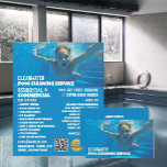 Teen Swimmer Portrait, Schwimmbad Reinigung Flyer<br><div class="desc">Teen Swimmer Portrait,  Swimmingpool Reinigung Service Werbung Flyer durch den Business Card Store.</div>