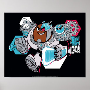Teen Titans Go!   Arsenal-Grafik von Cyborg Poster