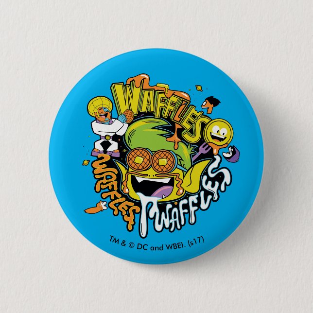 Teen Titans Go! | Beast Boy Waffels Button (Vorderseite)