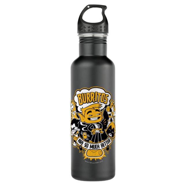 Teen Titans Go! | Bestie Boy "Burritos are better" Edelstahlflasche (Vorderseite)