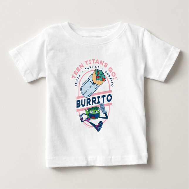 Teen Titans Go! Bestie Boy "Truth Justice Burrito" Baby T-shirt (Vorderseite)