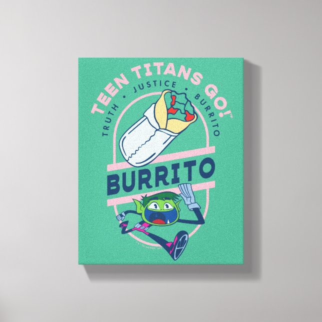 Teen Titans Go! Bestie Boy "Truth Justice Burrito" Leinwanddruck (Vorderseite)