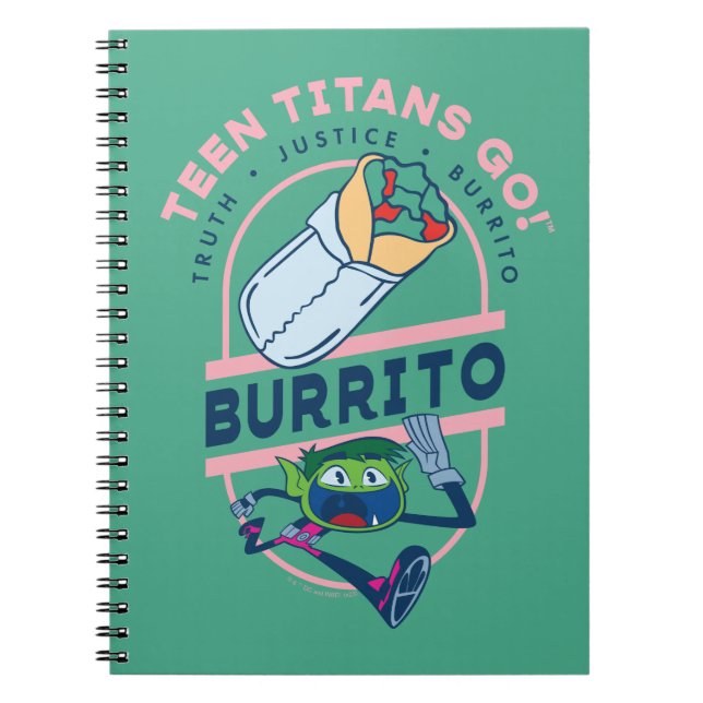 Teen Titans Go! Bestie Boy "Truth Justice Burrito" Notizblock (Vorderseite)