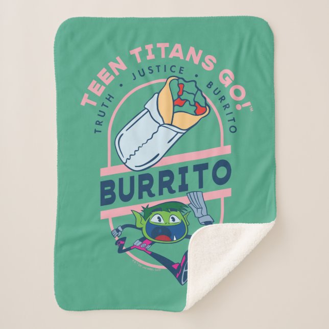 Teen Titans Go! Bestie Boy "Truth Justice Burrito" Sherpadecke (Vorderseite)