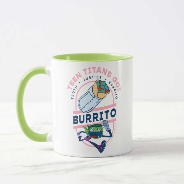 Teen Titans Go! Bestie Boy "Truth Justice Burrito" Tasse (Links)