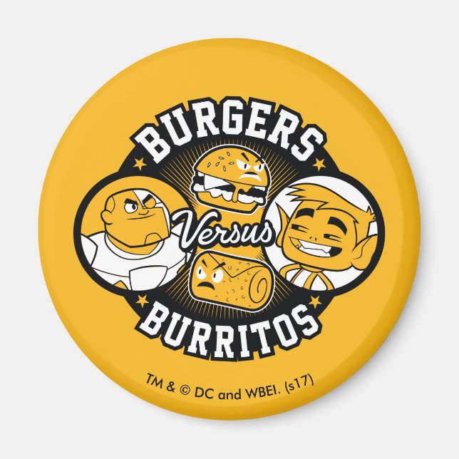 Teen Titans Go! | Burgers gegen Burritos Magnet (Vorne)