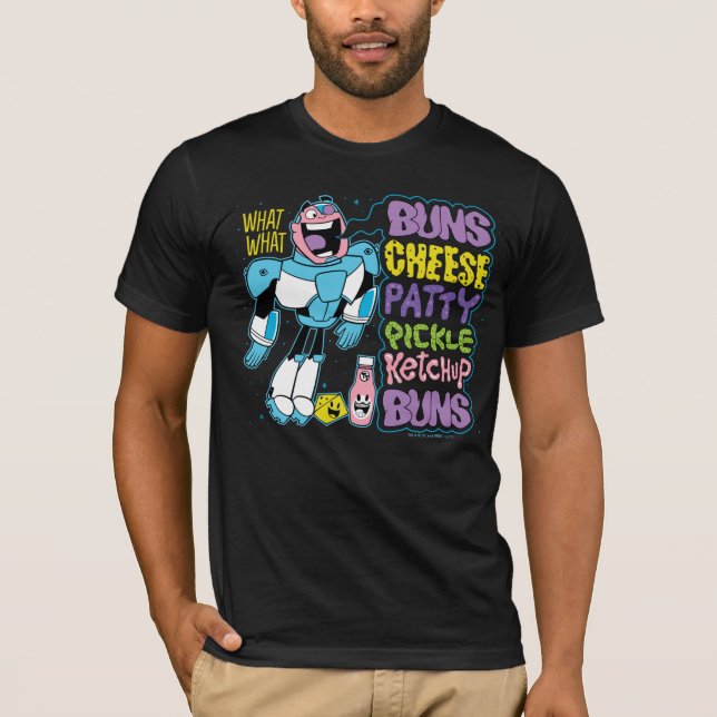 Teen Titans Go! | Cyborg Burger Rap T-Shirt (Vorderseite)