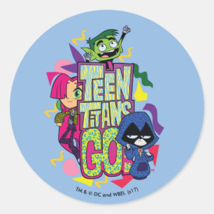 Teen Titans Go!   "Girls Girls" Logo für Tierwerbu Runder Aufkleber