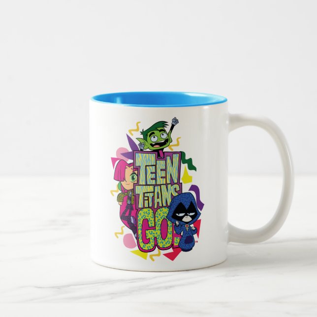 Teen Titans Go! | "Girls Girls" Logo für Tierwerbu Zweifarbige Tasse (Rechts)