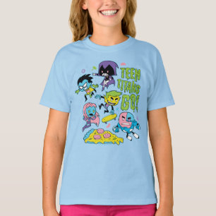 Teen Titans Go! Gnarly 90's Pizza Graphic T-Shirt