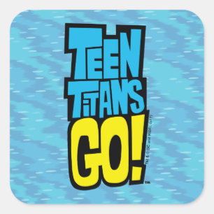 Teen Titans Go!   Logo Quadratischer Aufkleber