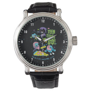 Teen Titans Go!   Pizza Graphic der frühen 90er Ja Armbanduhr