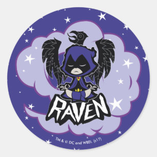 Teen Titans Go!   Raven Attack Runder Aufkleber