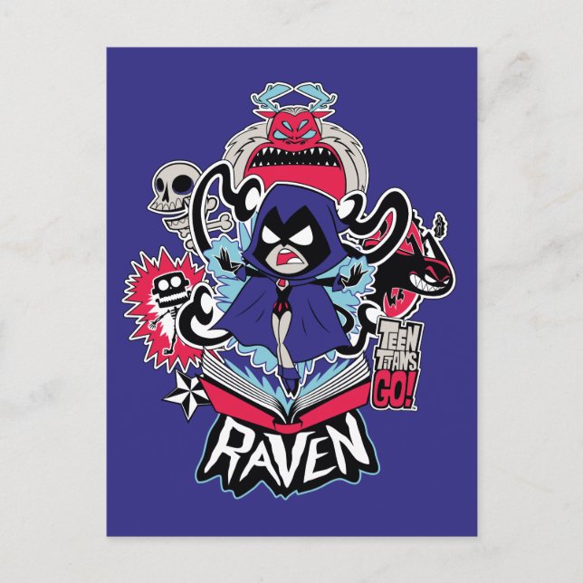 Teen Titans Go! | Raven Demonic Powers Graphic Postkarte (Vorderseite)