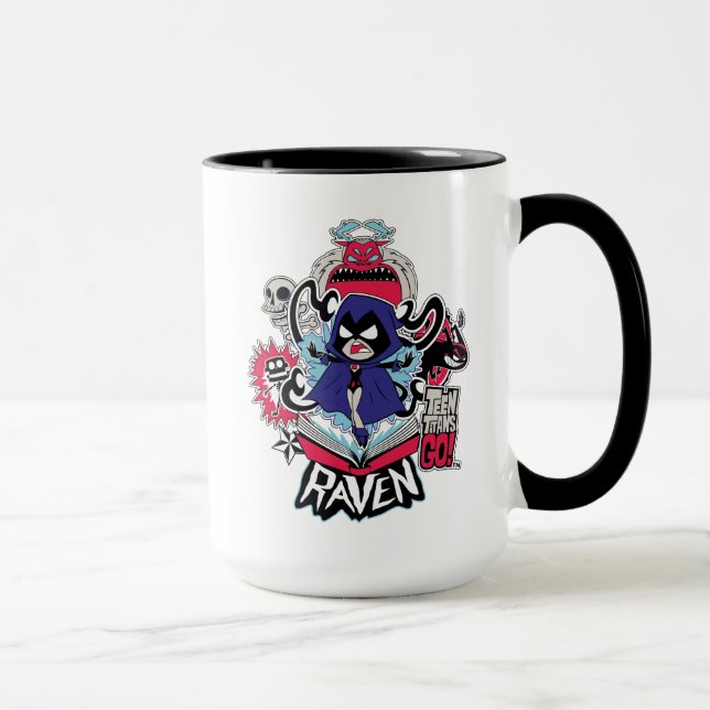 Teen Titans Go! | Raven Demonic Powers Graphic Tasse (Rechts)