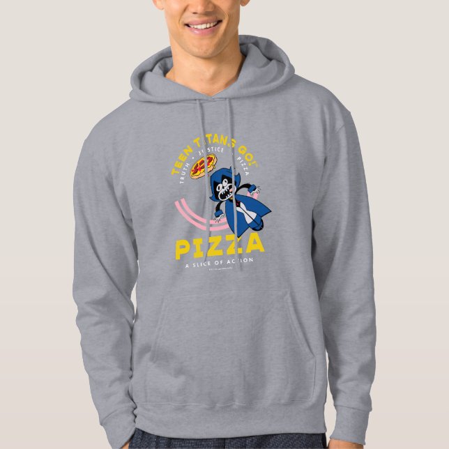 Teen Titans Go! Raven "Truth Justice Pizza" Hoodie (Vorderseite)