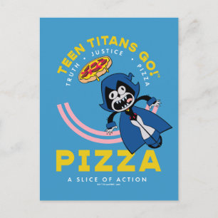 Teen Titans Go! Raven "Truth Justice Pizza" Postkarte