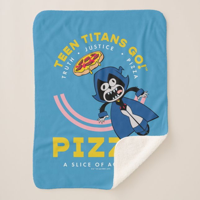 Teen Titans Go! Raven "Truth Justice Pizza" Sherpadecke (Vorderseite)