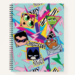 Teen Titans Go!   Retro 90er Gruppen-Collage Notizbuch