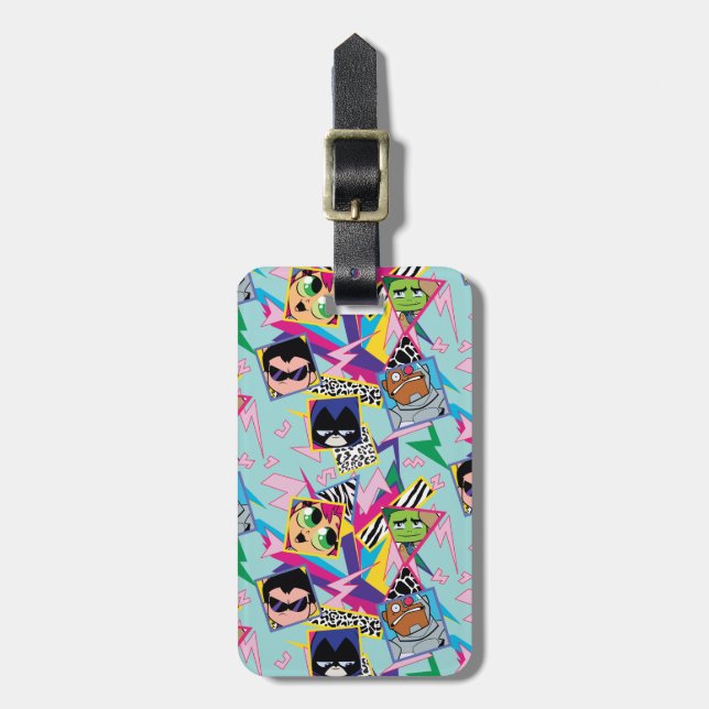 Teen Titans Go! | Retro 90's Group Collage Gepäckanhänger (Vorderseite vertikal)