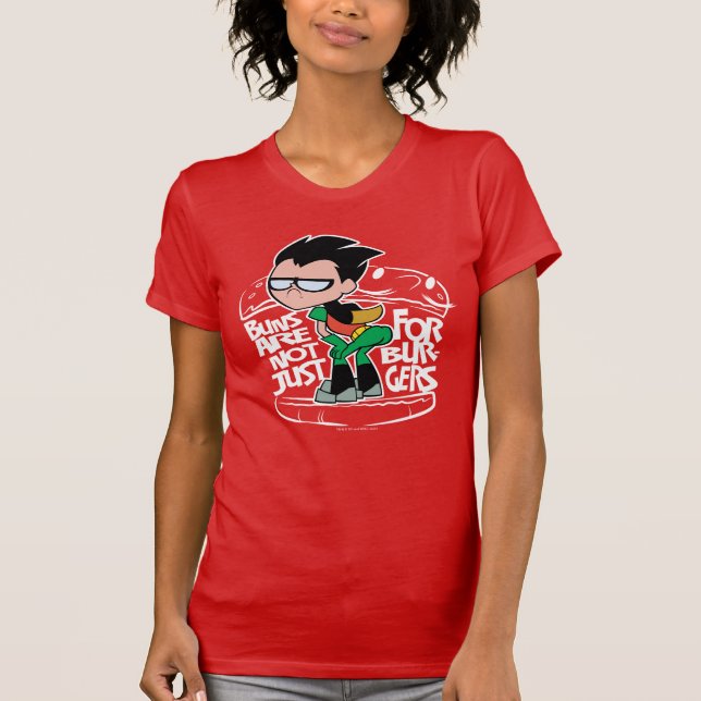 Teen Titans Go! | Robin Hintern Scooty Buns T-Shirt (Vorderseite)