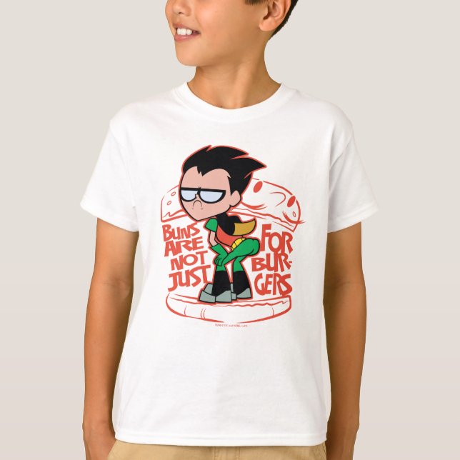 Teen Titans Go! | Robin Hintern Scooty Buns T-Shirt (Vorderseite)