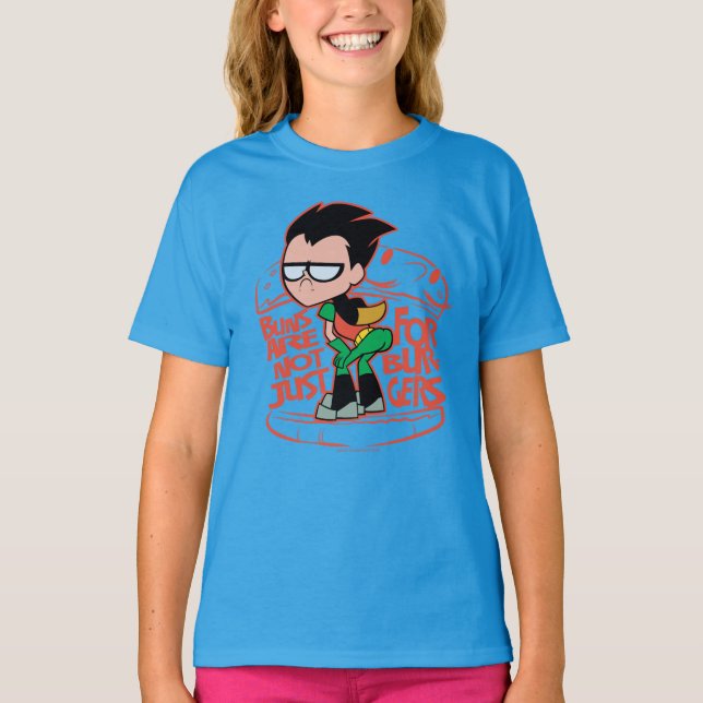 Teen Titans Go! | Robin Hintern Scooty Buns T-Shirt (Vorderseite)