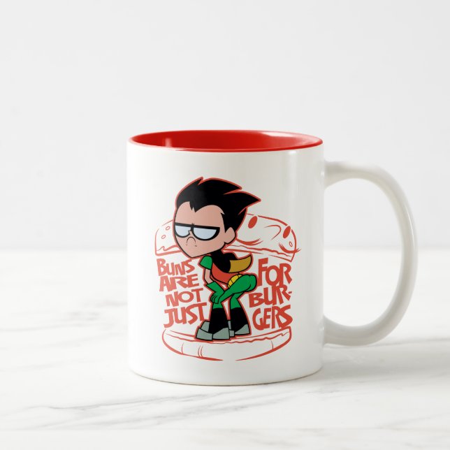 Teen Titans Go! | Robin Hintern Scooty Buns Zweifarbige Tasse (Rechts)