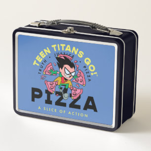 Teen Titans Go! Robin "Truth Justice Pizza" Metall Brotdose