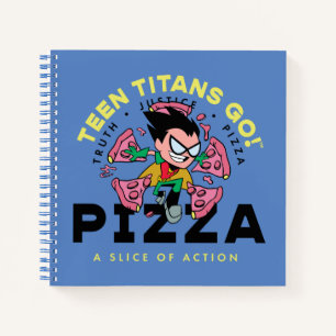 Teen Titans Go! Robin "Truth Justice Pizza" Notizbuch