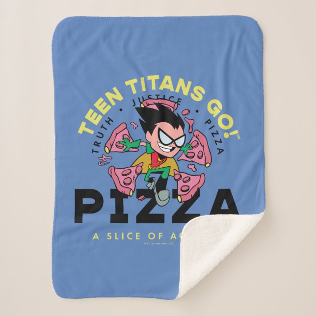 Teen Titans Go! Robin "Truth Justice Pizza" Sherpadecke (Vorderseite)