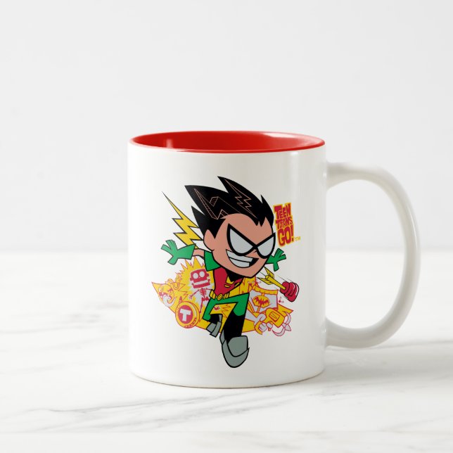 Teen Titans Go! | Robin's Arsenal Graphic Zweifarbige Tasse (Rechts)
