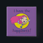 Teen Titans Go! | Starfire "Ich habe das Glück" Button<br><div class="desc">Starfire feiert ihre wunderbare Stimmung in dieser bezaubernden Grafik, die lautet: "Ich habe das Glück!" in lila und rosa Text. Hol deine Teen Titans los! Starfire Grafik auf einem Shirt, Tote Tasche, Tasse, oder einem Ihrer Lieblings-Zazzle-Produkte! Sie können die Farbe und den Stil Ihrer Produkte in den Stiloptionen ändern, die...</div>