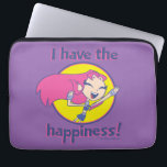 Teen Titans Go! | Starfire "Ich habe das Glück" Laptopschutzhülle<br><div class="desc">Starfire feiert ihre wunderbare Stimmung in dieser bezaubernden Grafik, die lautet: "Ich habe das Glück!" in lila und rosa Text. Hol deine Teen Titans los! Starfire Grafik auf einem Shirt, Tote Tasche, Tasse, oder einem Ihrer Lieblings-Zazzle-Produkte! Sie können die Farbe und den Stil Ihrer Produkte in den Stiloptionen ändern, die...</div>