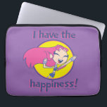 Teen Titans Go! | Starfire "Ich habe das Glück" Laptopschutzhülle<br><div class="desc">Starfire feiert ihre wunderbare Stimmung in dieser bezaubernden Grafik, die lautet: "Ich habe das Glück!" in lila und rosa Text. Hol deine Teen Titans los! Starfire Grafik auf einem Shirt, Tote Tasche, Tasse, oder einem Ihrer Lieblings-Zazzle-Produkte! Sie können die Farbe und den Stil Ihrer Produkte in den Stiloptionen ändern, die...</div>