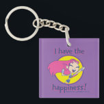 Teen Titans Go! | Starfire "Ich habe das Glück" Schlüsselanhänger<br><div class="desc">Starfire feiert ihre wunderbare Stimmung in dieser bezaubernden Grafik, die lautet: "Ich habe das Glück!" in lila und rosa Text. Hol deine Teen Titans los! Starfire Grafik auf einem Shirt, Tote Tasche, Tasse, oder einem Ihrer Lieblings-Zazzle-Produkte! Sie können die Farbe und den Stil Ihrer Produkte in den Stiloptionen ändern, die...</div>