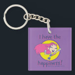 Teen Titans Go! | Starfire "Ich habe das Glück" Schlüsselanhänger<br><div class="desc">Starfire feiert ihre wunderbare Stimmung in dieser bezaubernden Grafik, die lautet: "Ich habe das Glück!" in lila und rosa Text. Hol deine Teen Titans los! Starfire Grafik auf einem Shirt, Tote Tasche, Tasse, oder einem Ihrer Lieblings-Zazzle-Produkte! Sie können die Farbe und den Stil Ihrer Produkte in den Stiloptionen ändern, die...</div>