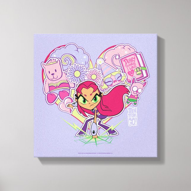 Teen Titans Go! | Starfire's Heart Punch Graphic Leinwanddruck (Vorderseite)