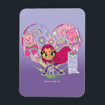 Teen Titans Go! | Starfire's Heart Punch Graphic Magnet<br><div class="desc">Starfire wirft den Boden hart, gegenübergestellt gegen eine große Herzform hinter ihr gefüllt mit hübsch rosa und lila Icons, die Starfire darstellen. Wunderschöne glitzernde Wolken, super hero tddy Bären, Blume, ihr geliebtes Haustier Silkie und ihr Tagebuch werden im Herzen gezeigt. Hol deine Teen Titans los! Starfire Grafik auf einem Shirt,...</div>