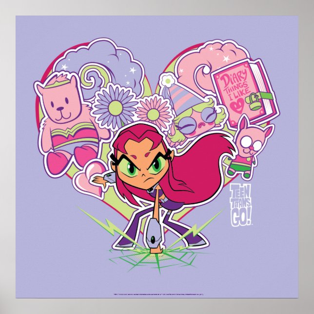 Teen Titans Go! | Starfire's Heart Punch Graphic Poster (Vorne)