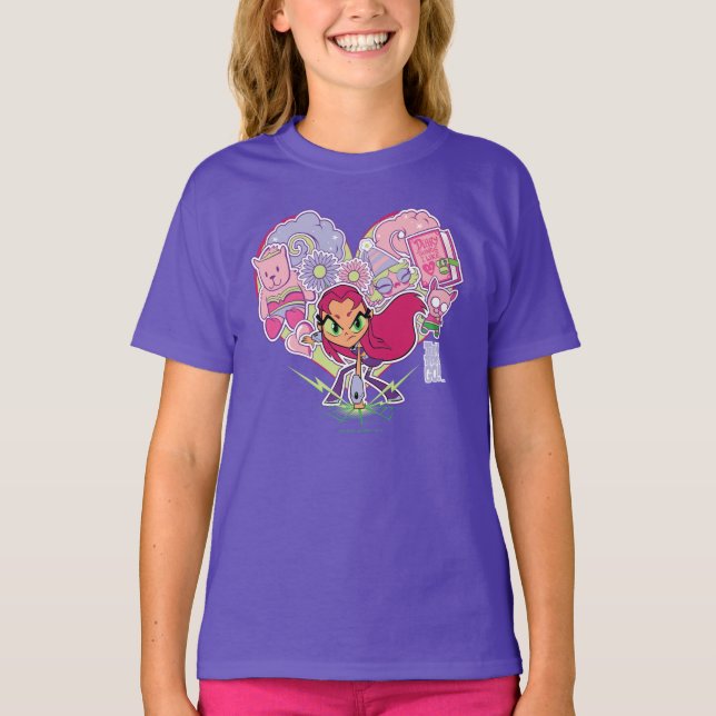 Teen Titans Go! | Starfire's Heart Punch Graphic T-Shirt (Vorderseite)