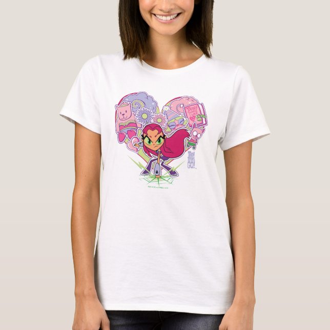Teen Titans Go! | Starfire's Heart Punch Graphic T-Shirt (Vorderseite)