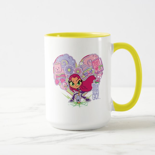 Teen Titans Go! | Starfire's Heart Punch Graphic Tasse (Rechts)