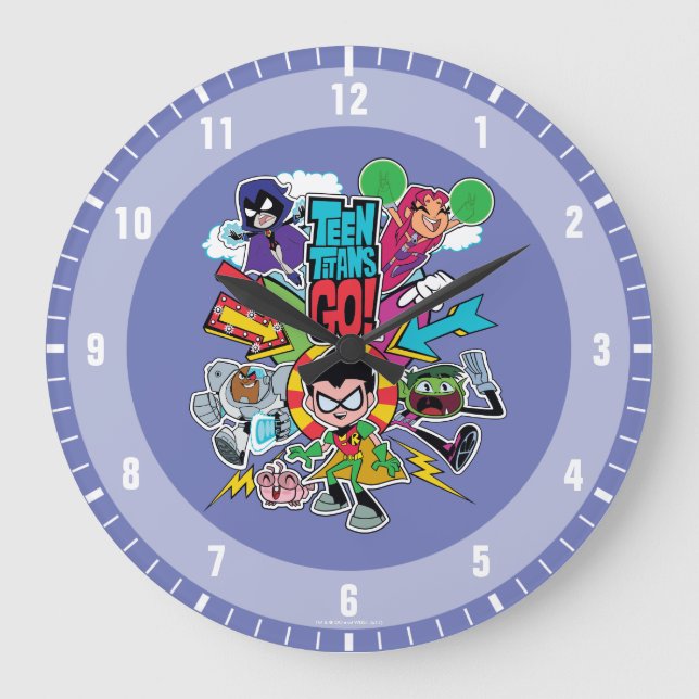 Teen Titans Go! | Team Arrow Graphic Große Wanduhr (Vorderseite)